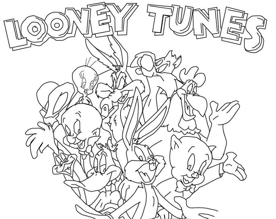 Free looney tunes coloring page