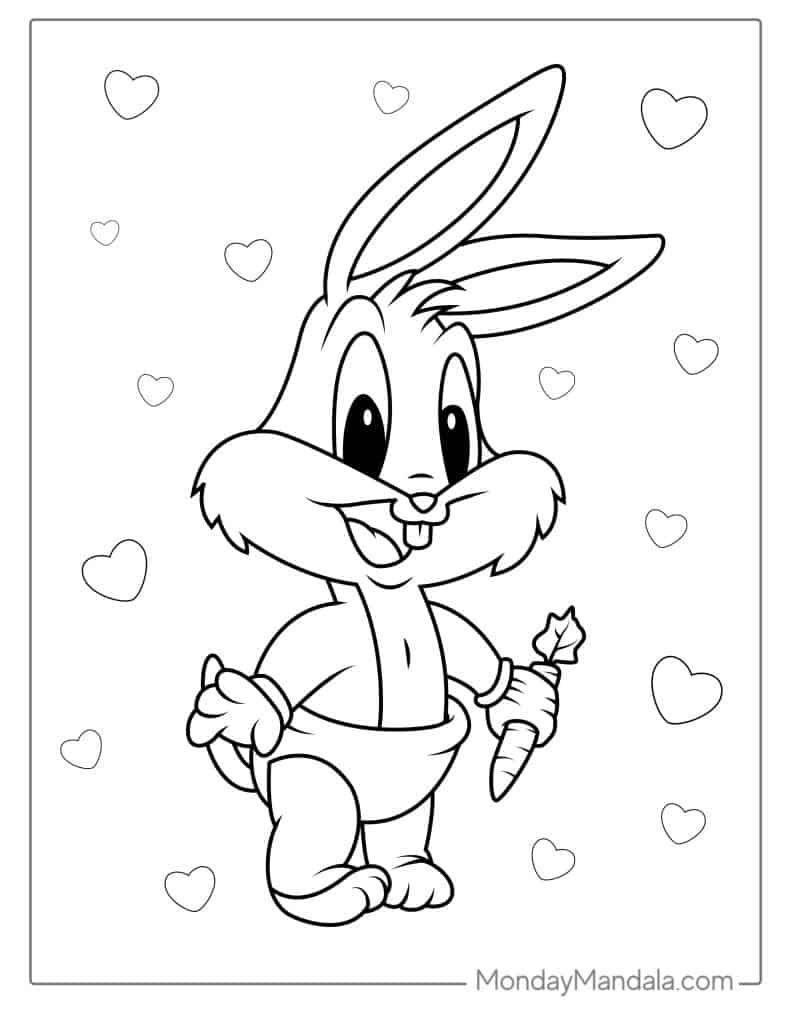 Looney tunes coloring pages free pdf printables