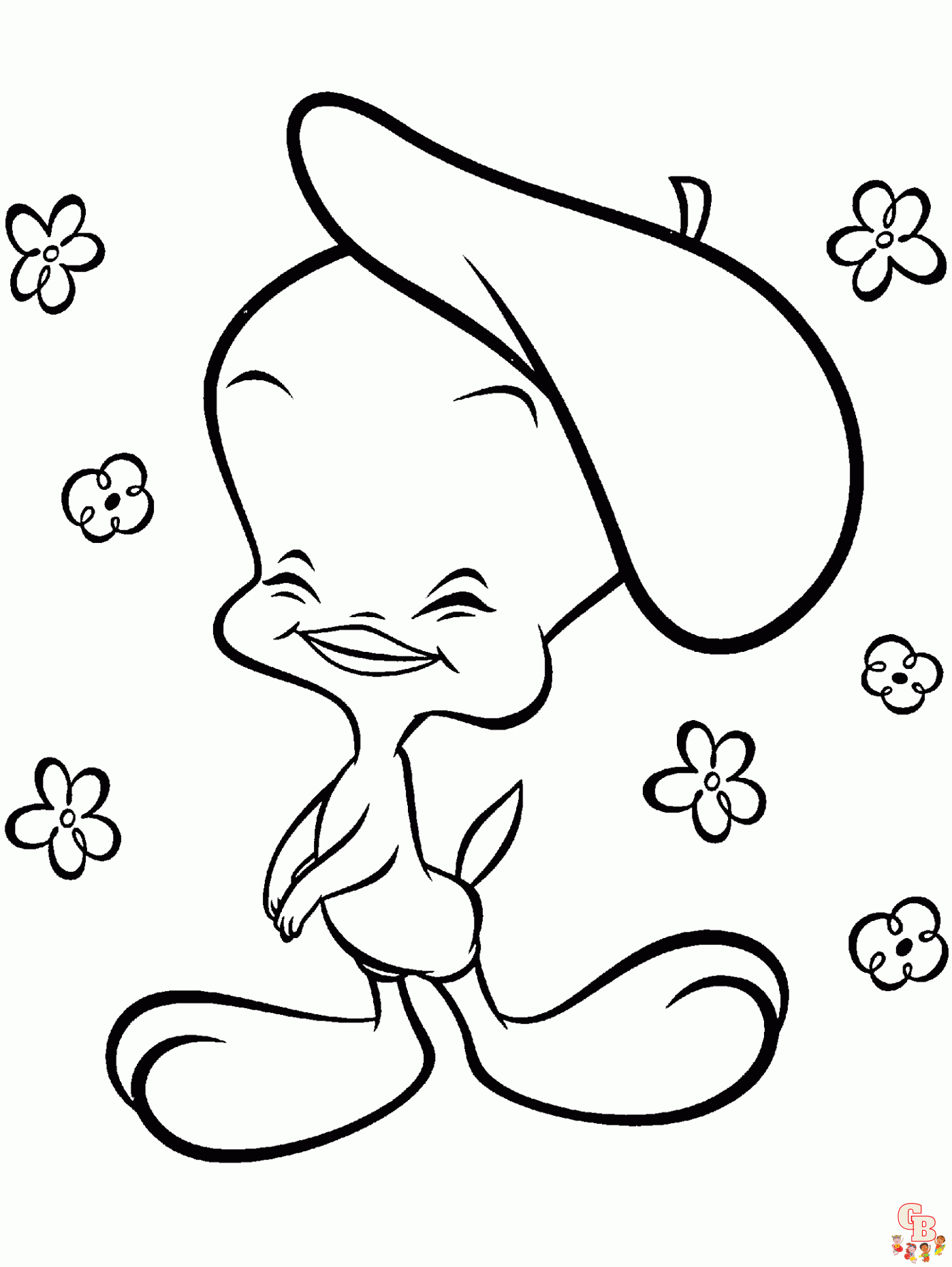 Tweety bird coloring pages free printable and easy coloring