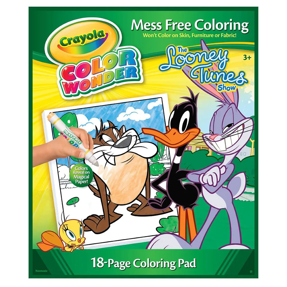 Crayola color wonder pg coloring padfeaturing looney tunes showages new