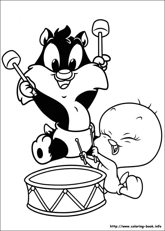 Baby looney tunes coloring picture