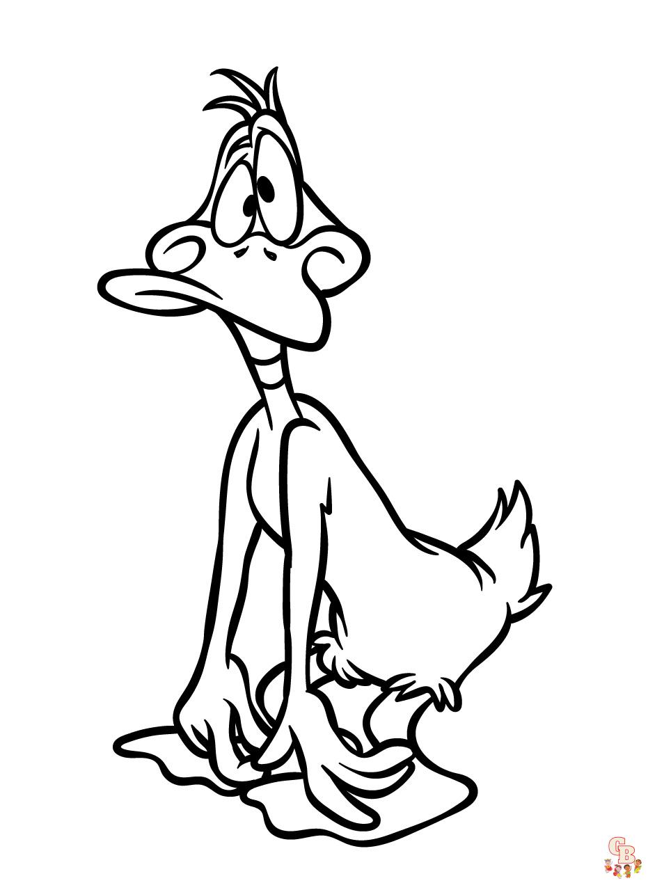 Color your world with daffy duck looney tunes coloring pages