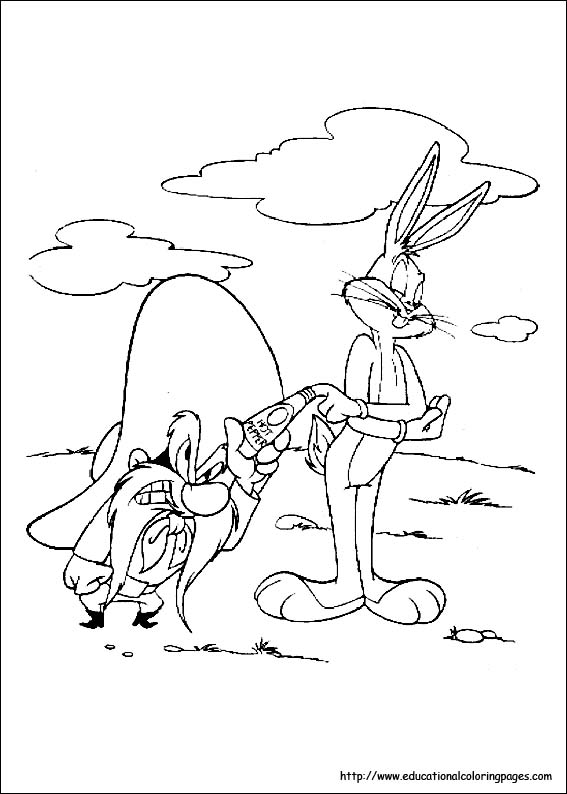 Looney tunes coloring pages free for kids