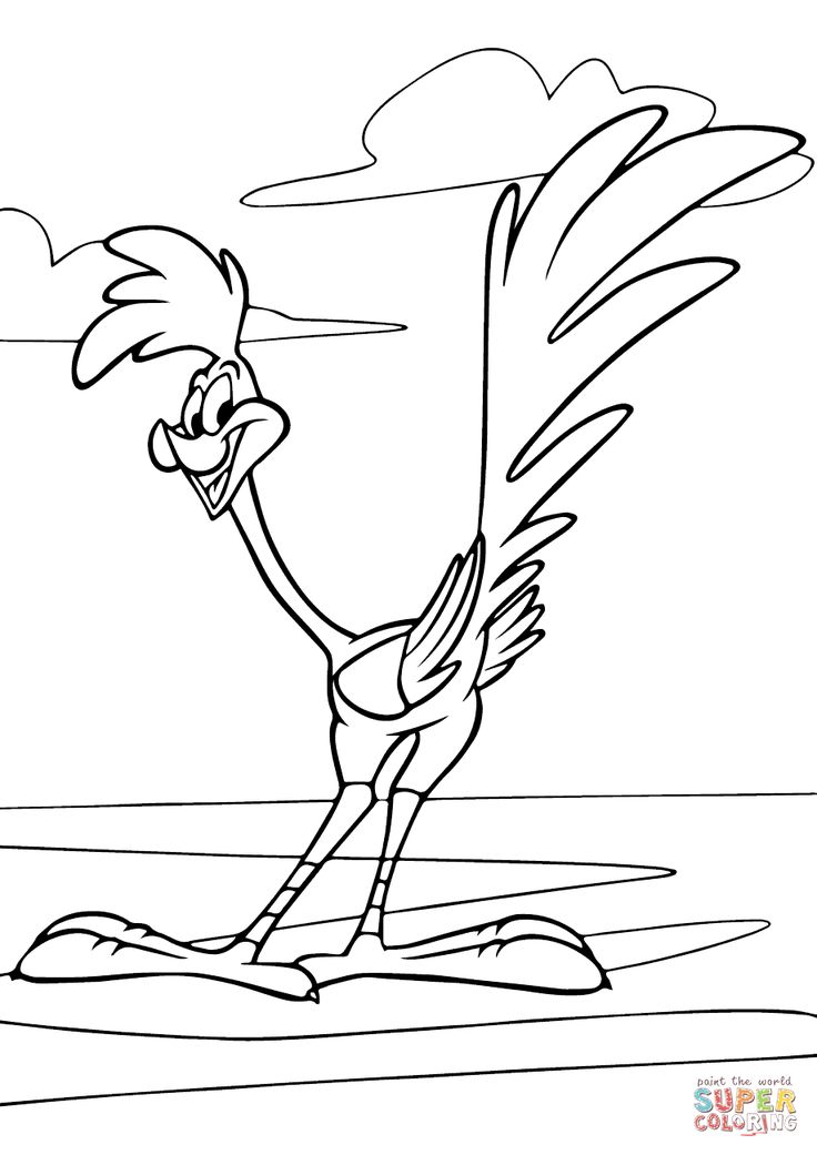 Looney tunes road runner coloring page free printable coloring pages cartoon coloring pages coloring pages bunny coloring pages