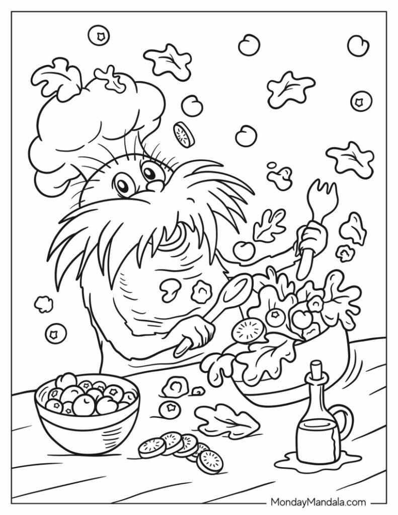 Dr seuss coloring pages free pdf printables