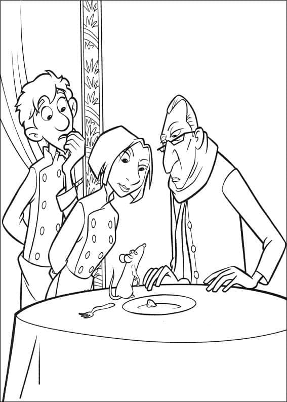 Free ratatouille coloring page