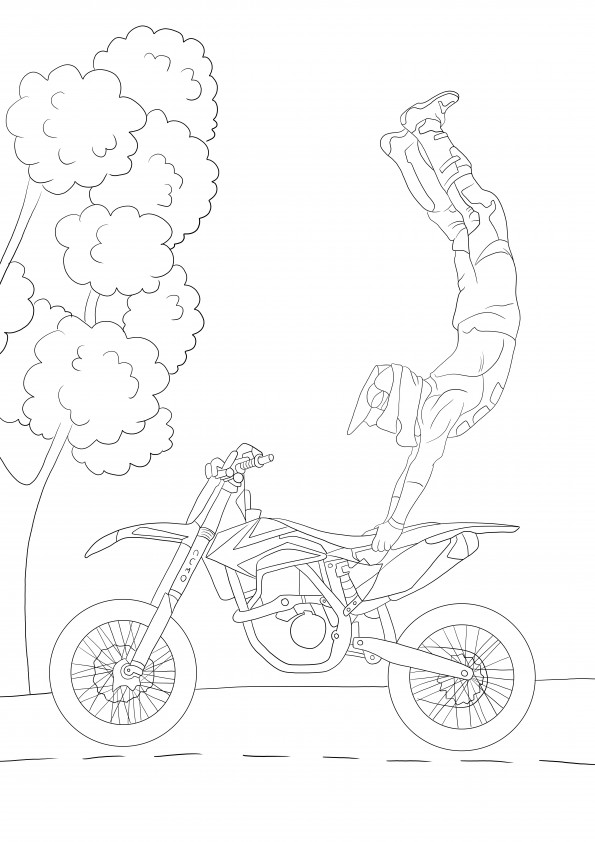 Motorbikes to print and color for free