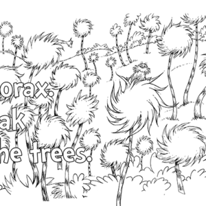 Lorax coloring pages printable for free download