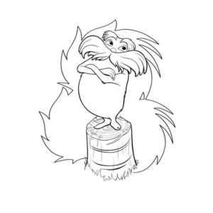 Lorax coloring pages printable for free download