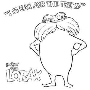 Lorax coloring pages printable for free download