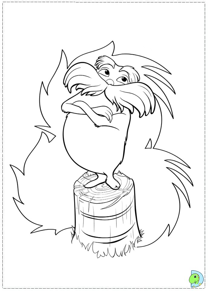 The lorax coloring page