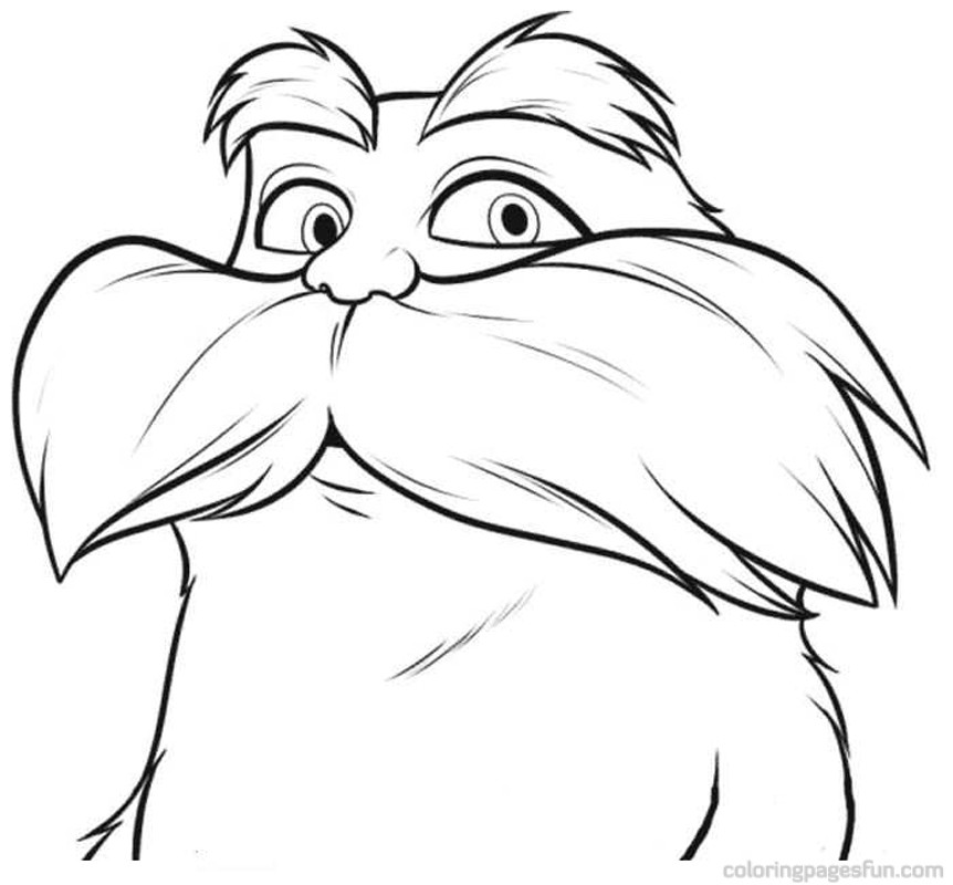 Free printable lorax coloring pages for kids