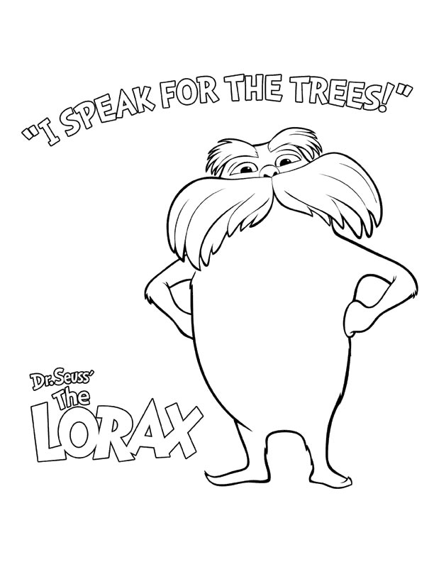 Printable coloring pages lorax