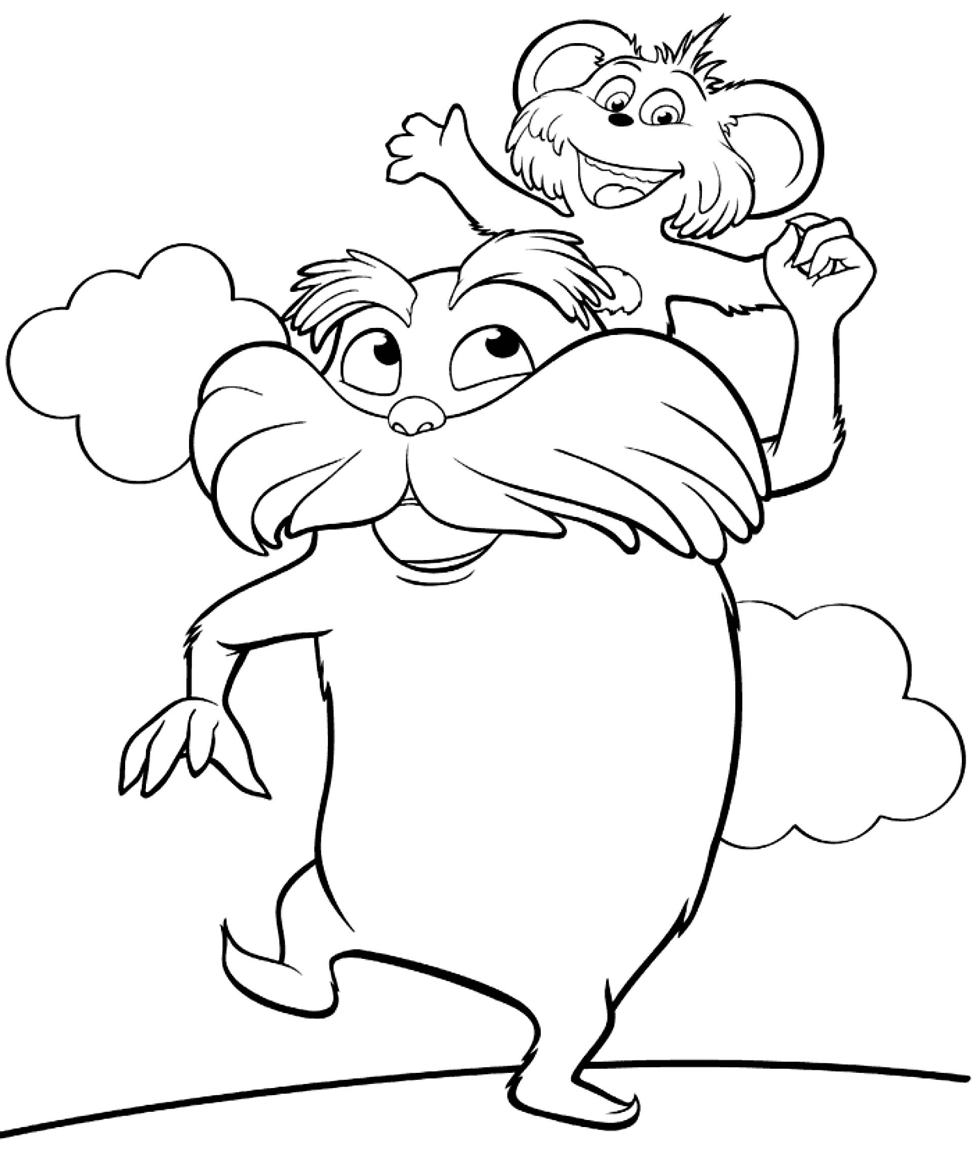 Printable lorax coloring pages