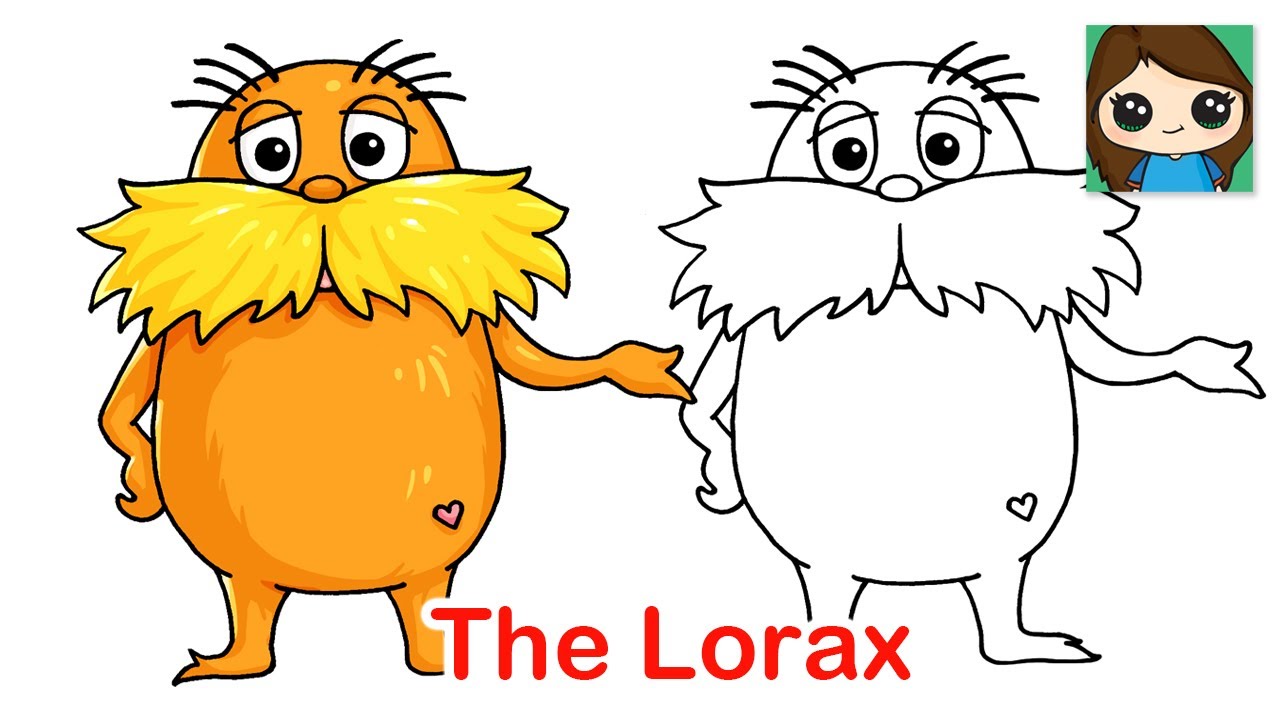 How to draw the lorax easy dr seuss