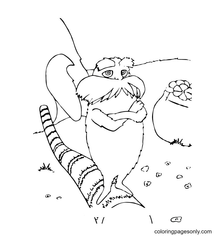 Lorax coloring pages printable for free download