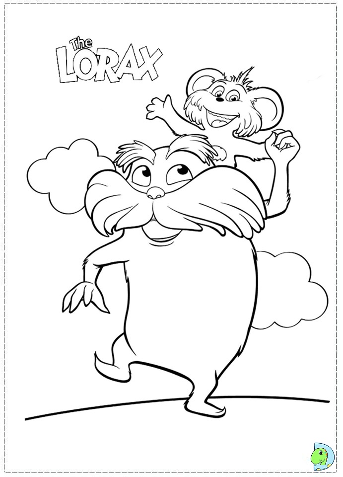 The lorax coloring page