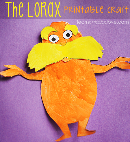 Printable lorax craft