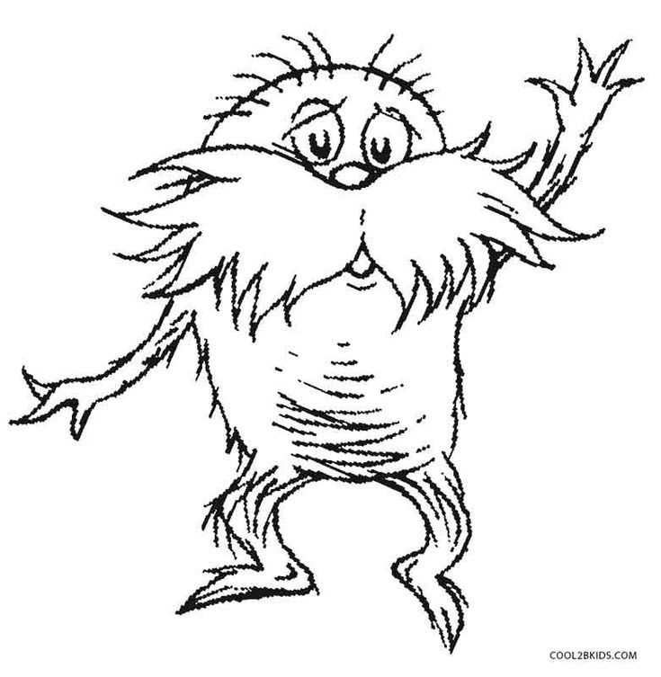 Printable lorax coloring pages for kids coolbkids dr seuss coloring pages coloring pages the lorax