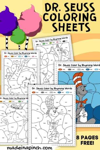 Dr seuss coloring pages free printable