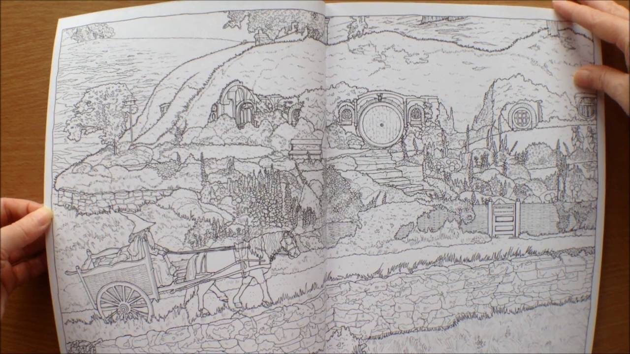 The lord of the rings movie trilogy colouring book flipthrough