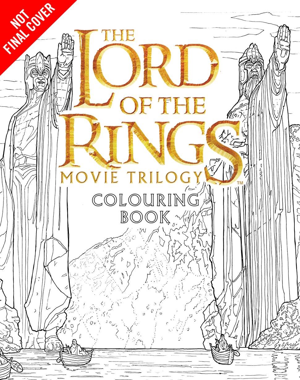 New merch lord of the rings movie colouring book