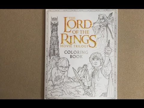 The lord of the rings ovie trilogy coloring book flip through
