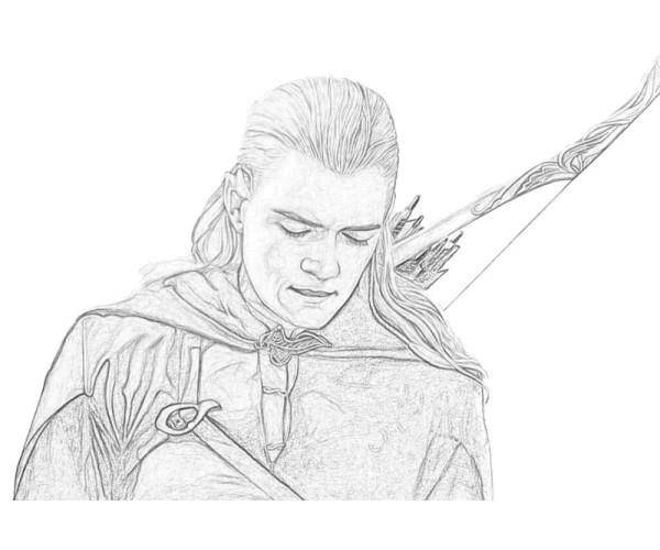 Online coloring pages coloring page legolas the lord of the rings download print coloring page