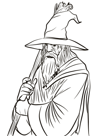 Gandalf coloring page free printable coloring pages