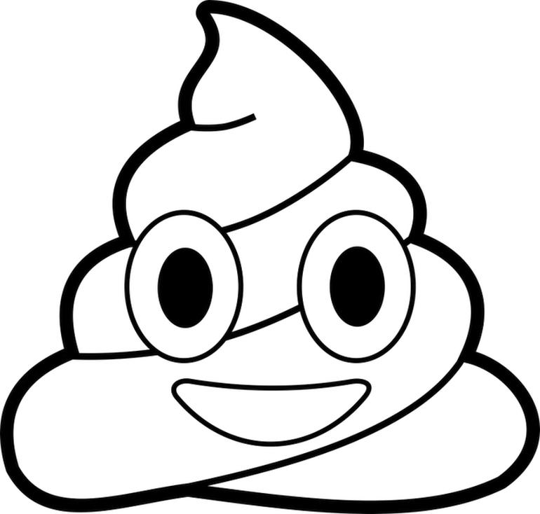 Get this emoji coloring pages pile of poop