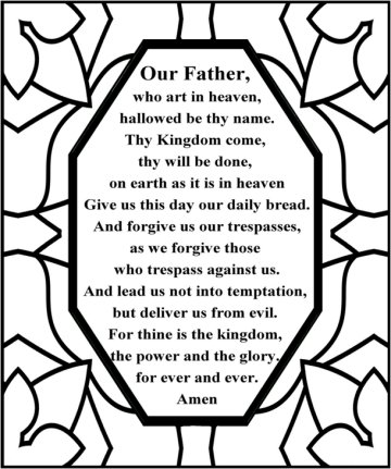 The lords prayer coloring for children lords prayer crafts and sunday school br and make prayer a habit