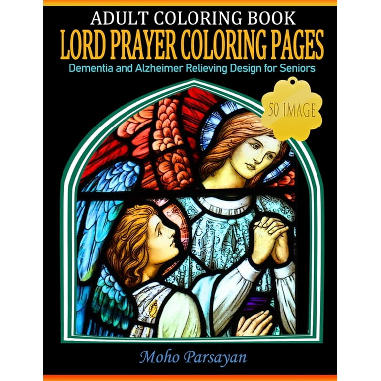 Lord prayer coloring pages a book for seniors paperback