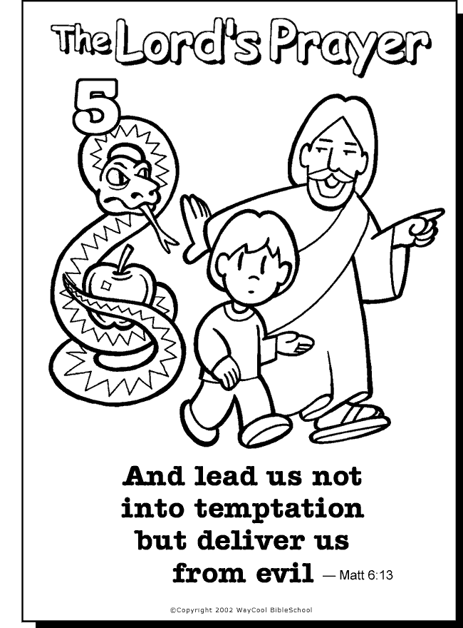 Lords prayer coloring pages printable