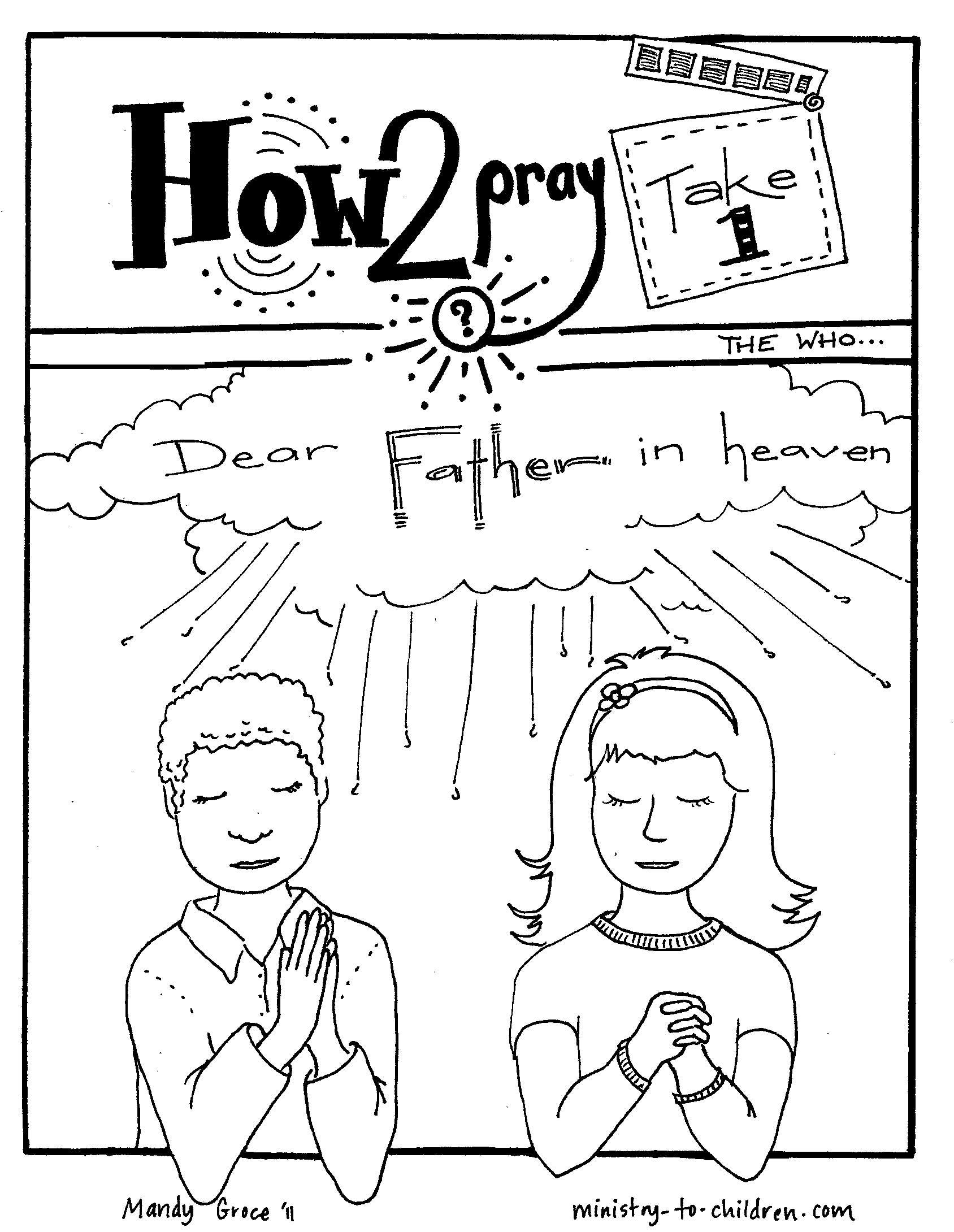 The lords prayer coloring book for kids free pages download only