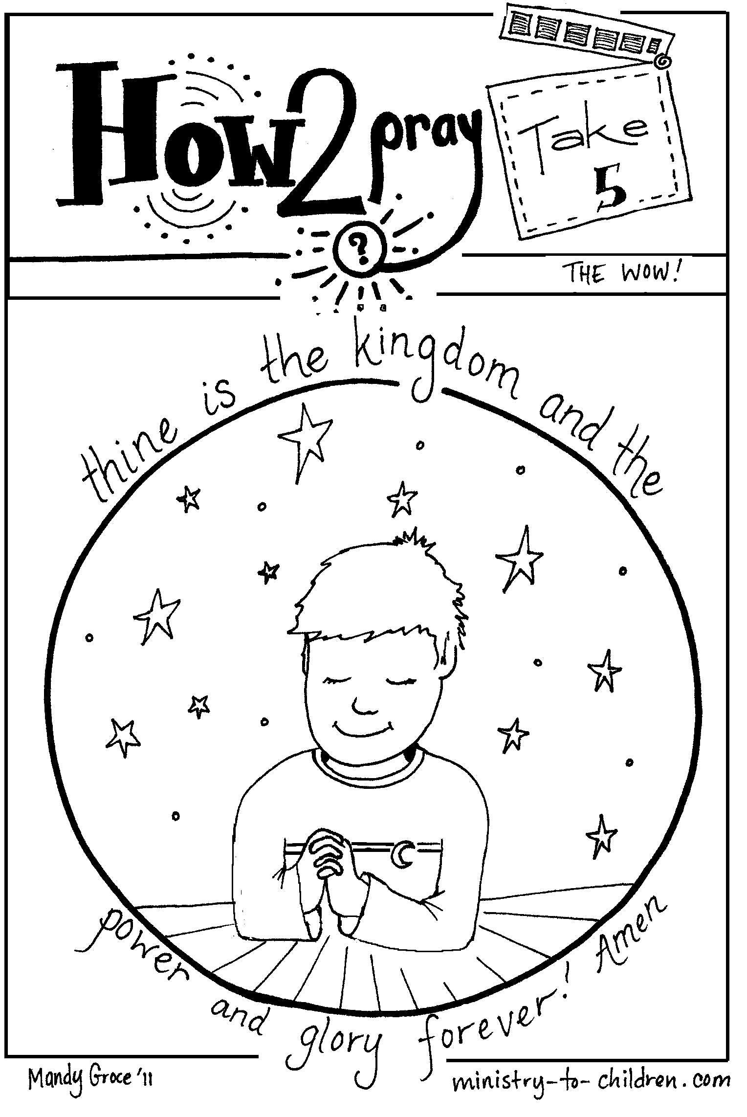 The lords prayer coloring book for kids free pages download only