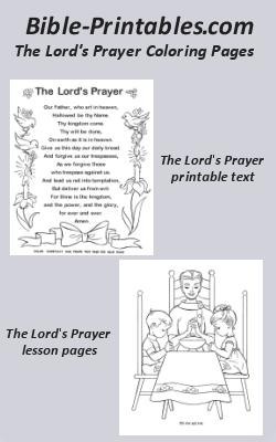 The lords prayer coloring pages bible