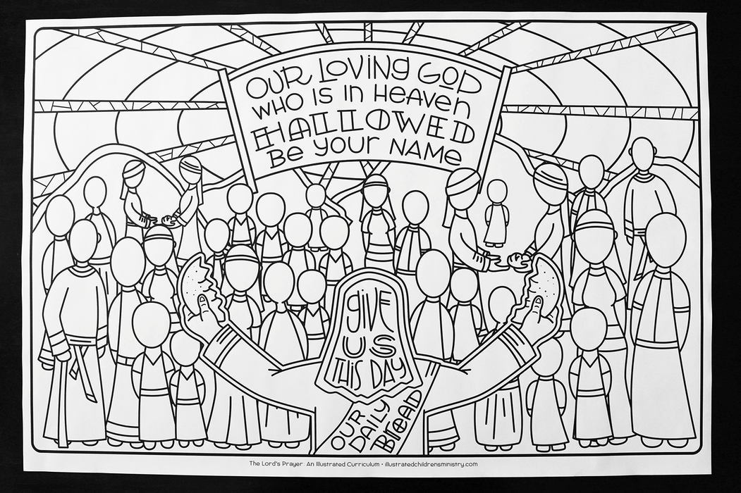 The lords prayer curriculum coloring posters â illustrated ministry