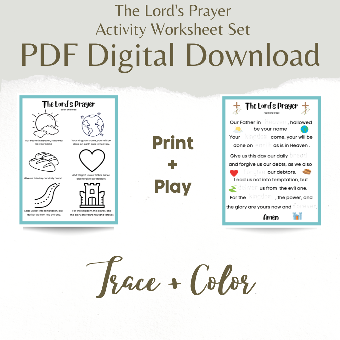 The lords prayer activity sheets â