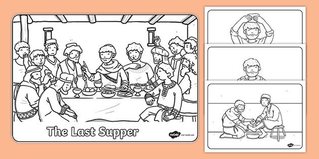 The last supper louring sheets teacher made