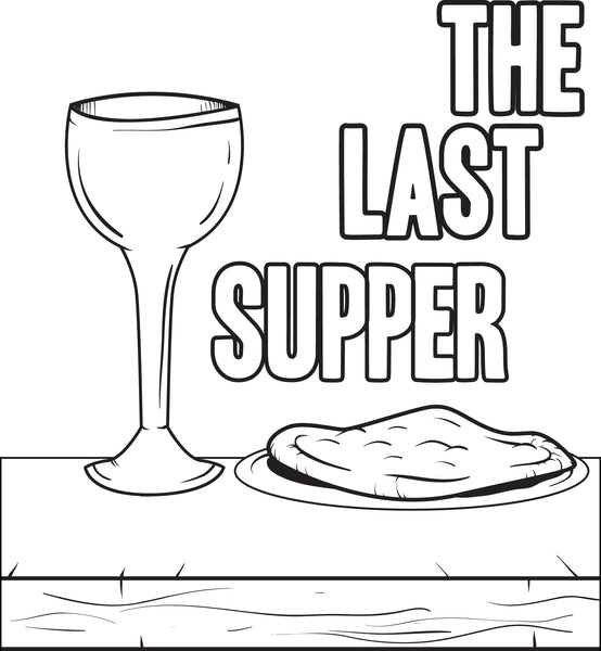 Printable the last supper coloring page for kids â
