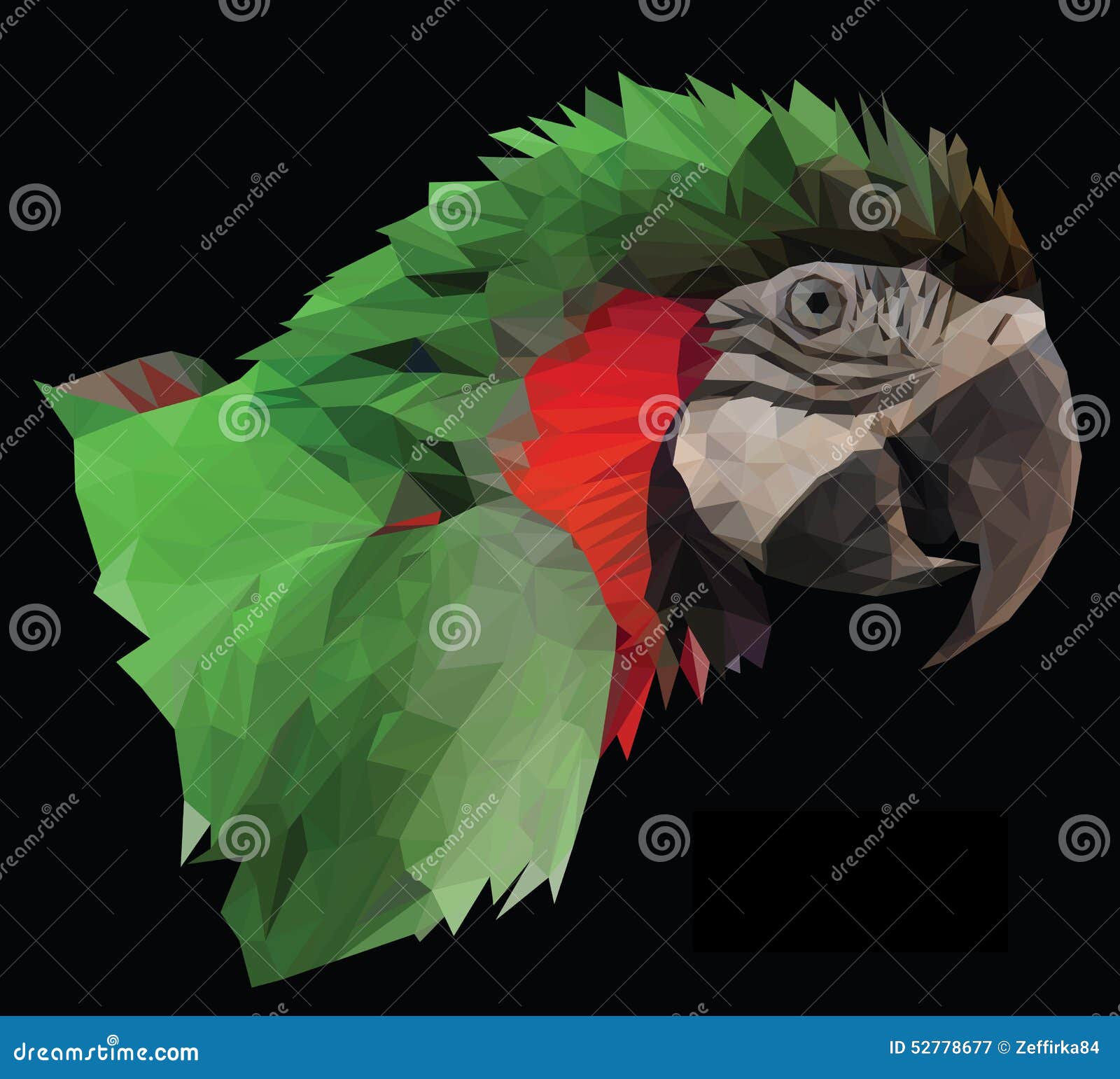 Cabeza colorida del loro del macaw en fondo negro ilustraciãn del vector