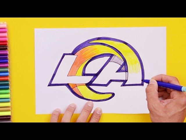 How to draw los angeles la ras logo nfl logo