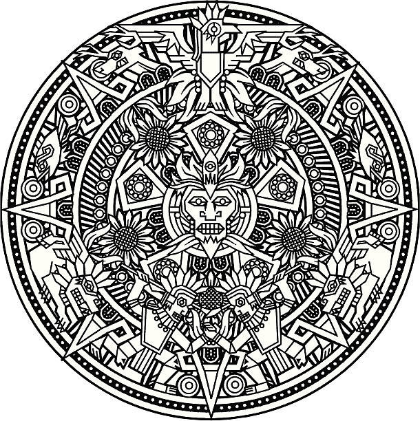 Aztec pattern stock illustrations royalty