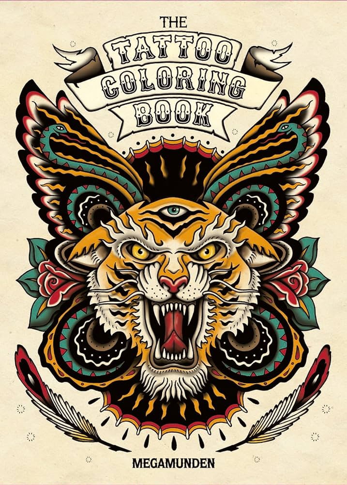 The tattoo coloring book coloring book for adults munden oliver waterhouse jo books