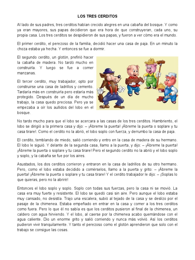 Los tres cerditos pdf violencia