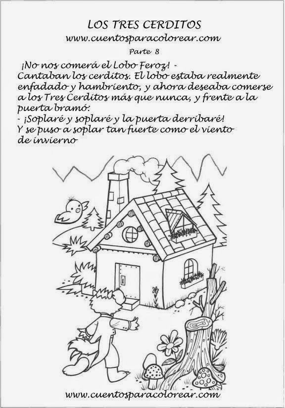 Cuentos infantiles dibujos pa colore a los tres cerditos y el lobo cuento en imãgenes secuencia temporal dibujoâ los tres cerditos cerditos te pa tres