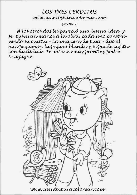 Dibujos para colorear maestra de infantil y primaria los tres cerditos dibujos para colorear el cuento pleto en imãgenes