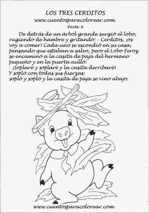 Cuentos infantiles dibujos para colorear a los tres cerditos y el lobo cuento en imãgenes secuencia temporal dibujoâ los tres cerditos cerditos te para tres