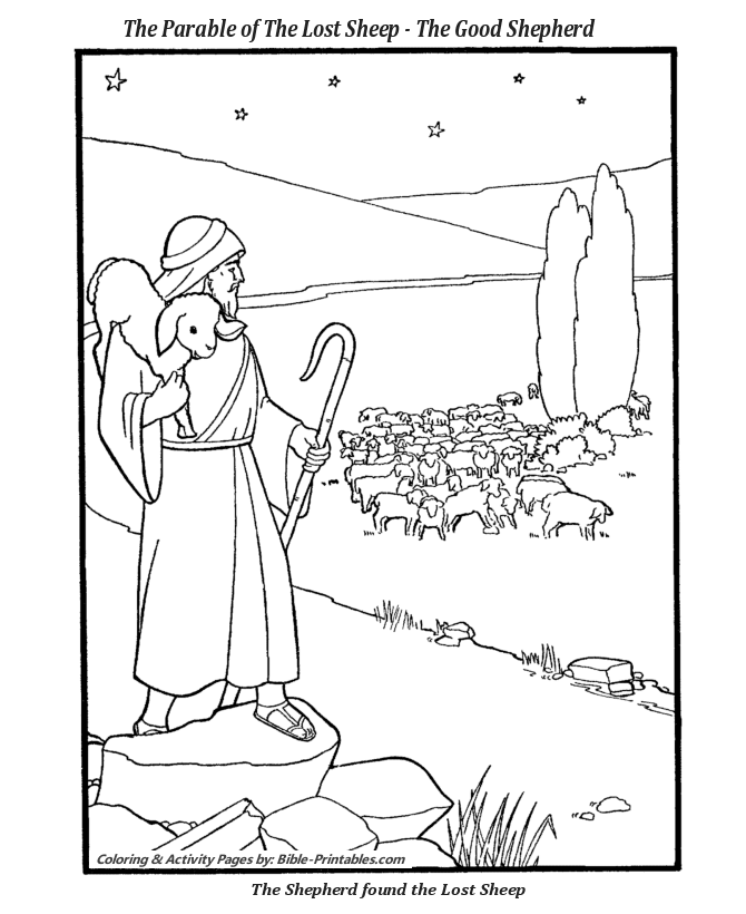 The parable of the lost sheep the lost sheep jesus coloring pages bible coloring pages