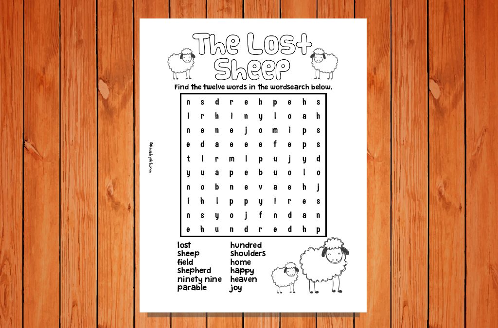 The lost sheep wordsearch printable â